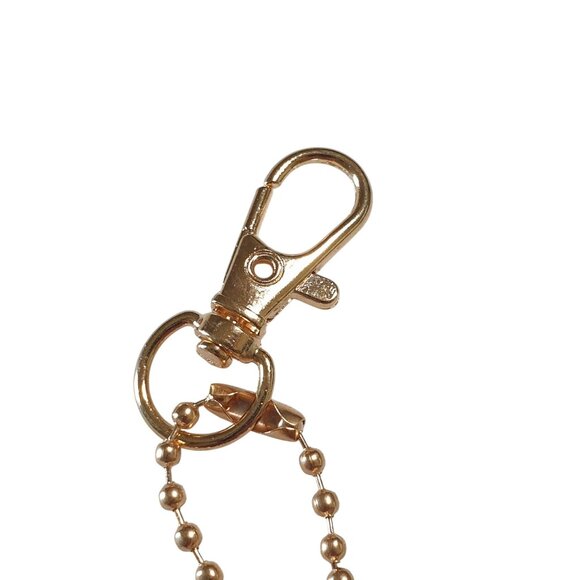 Cow Bling Keychain Bookbag Luggage Charm Sparkly Acrylic Rhinestone Clasp Gift - Picture 5 of 5